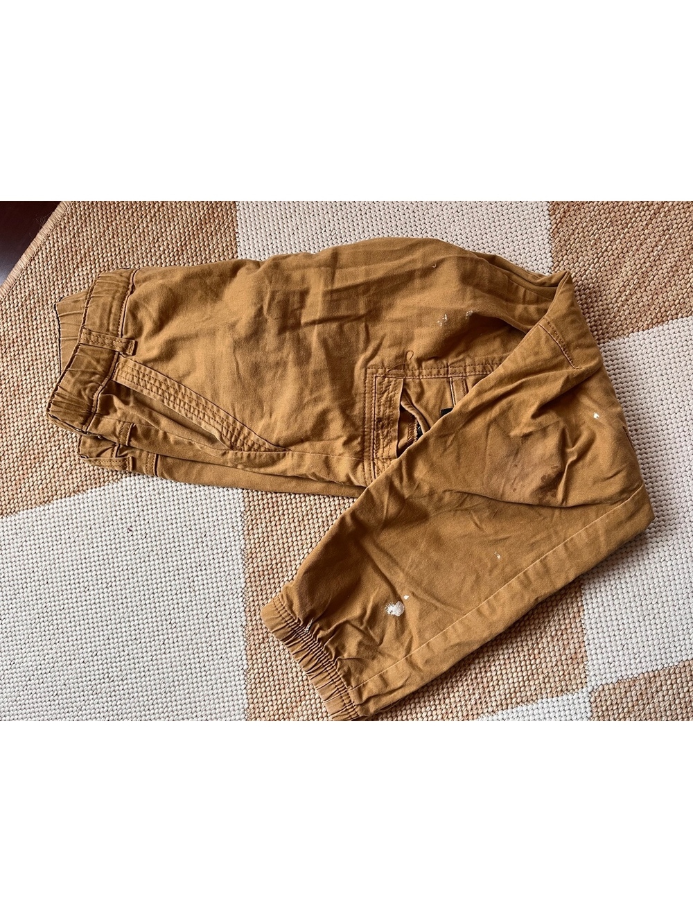 Levi's 14 Slim Cargo Pants in Brown with Elastic Ankles